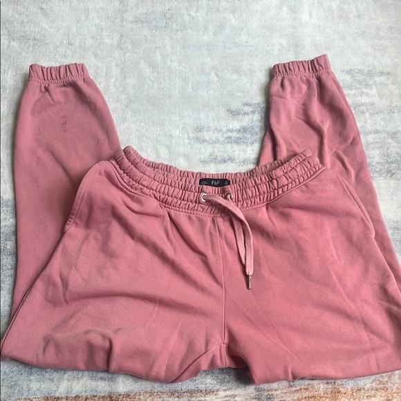 F&F Pink Track Pants with Elastic Waistband and Ribbed Cuffs - Picture 1 of 7